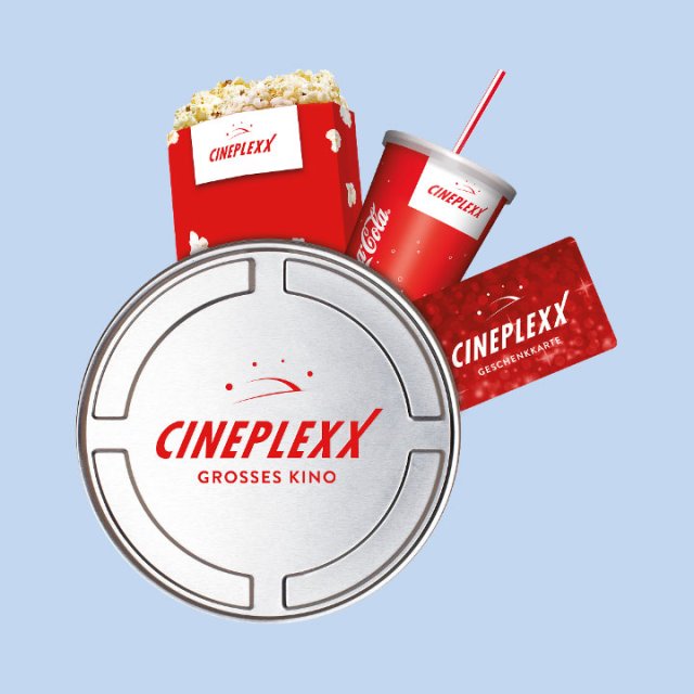 Cineplexx-ajándékdoboz popcornnal, itallal és ajándékkártyával